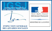 Logos Ministère de la Justice, IGSJ et IGAS
