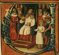 Pierre Cauchon et Jeanne d'Arc - Disponible sur Wikicommons