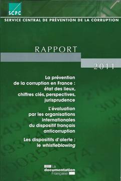 Rapport du service central de pr�vention de la corruption 2011