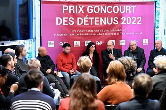 Le ministre a la remise du Goncourt des détenus 2022 ©DICOM/MJ